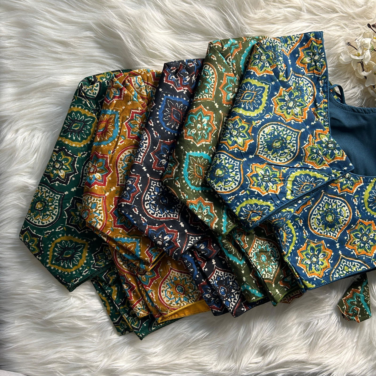 Ruhi Fashion 006 Printed Pure Cotton Blouse Exporters in India
